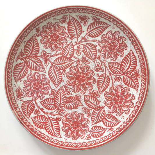 craquelé decorated platter