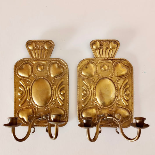 Dutch brass sconces
