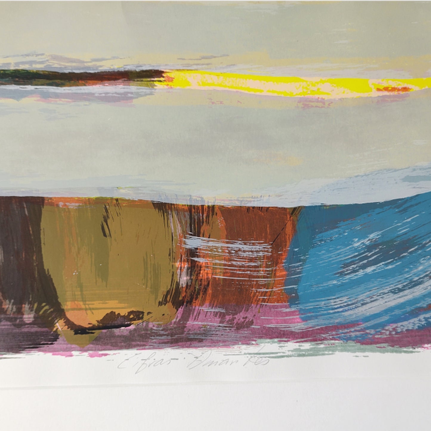 large colorful lithograph