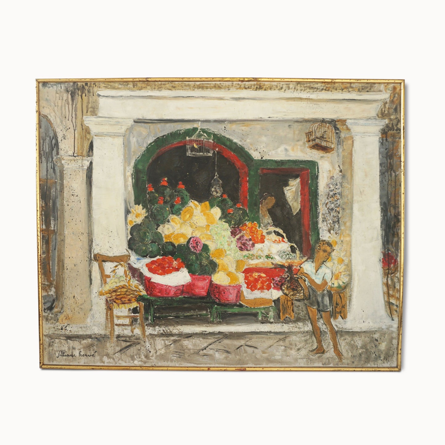"Boutique à Corfou", oil painting
