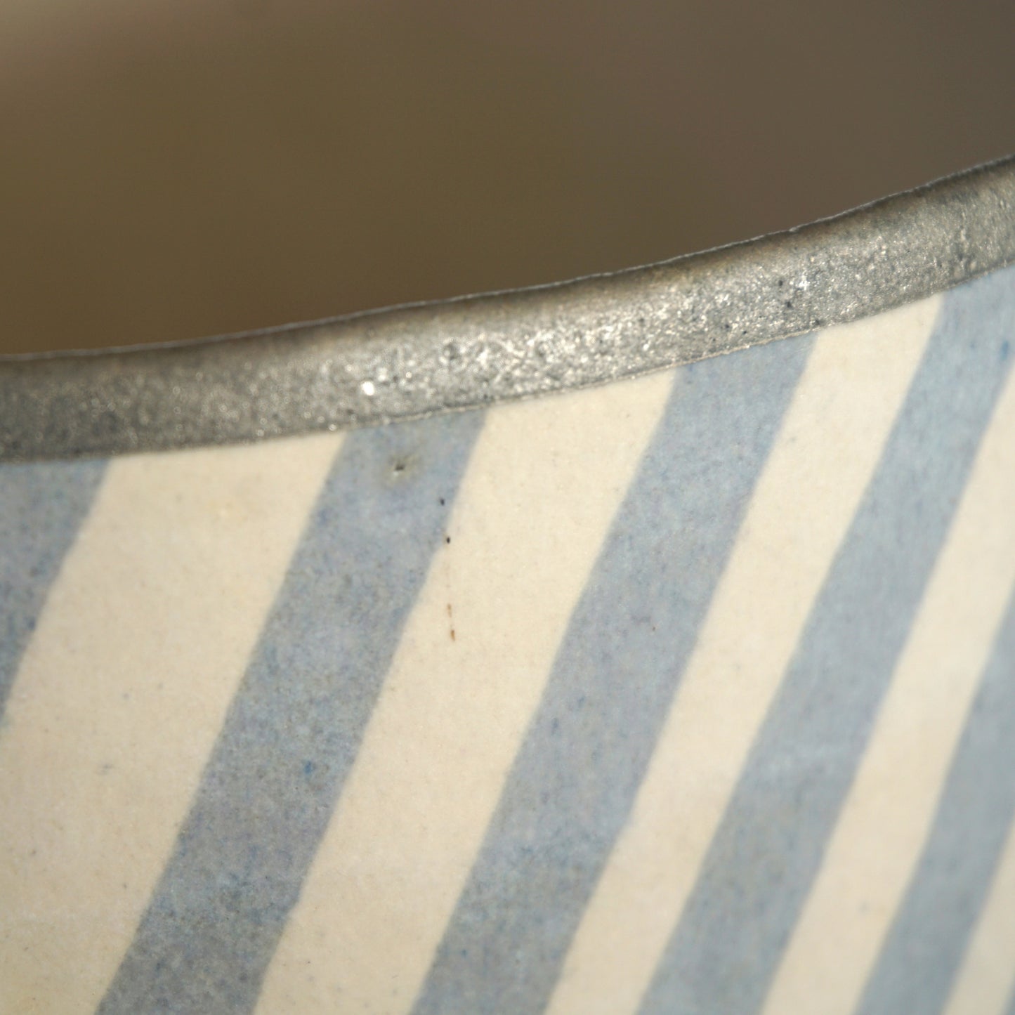 striped cylindric pot