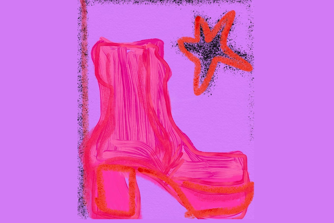milly rose stephen ilustrator artist shoe boot star