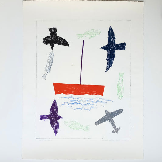 "Air and Water", lithograph
