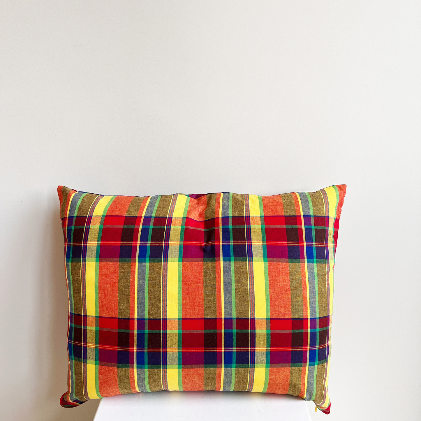 Madras layered cushion