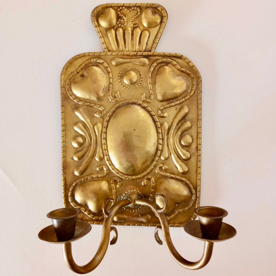 Dutch brass sconces