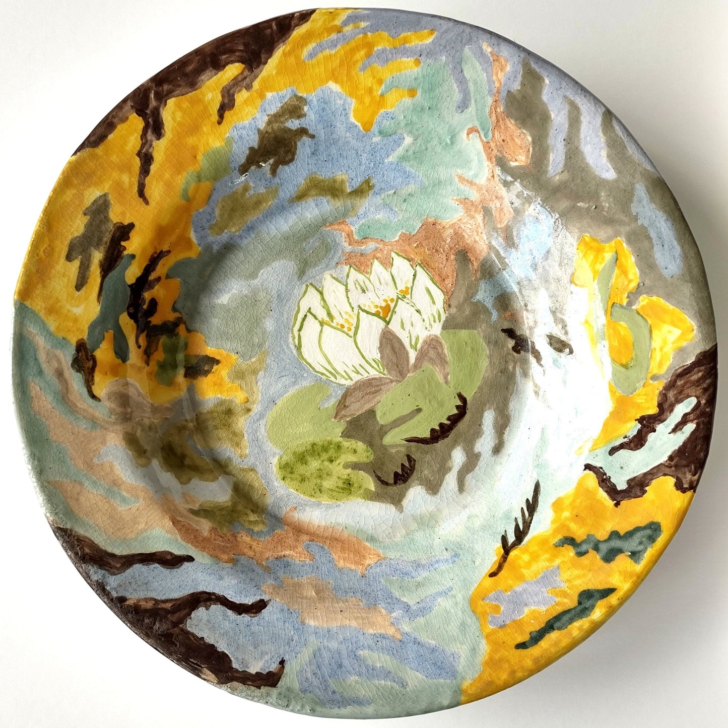 Lotus ceramic platter