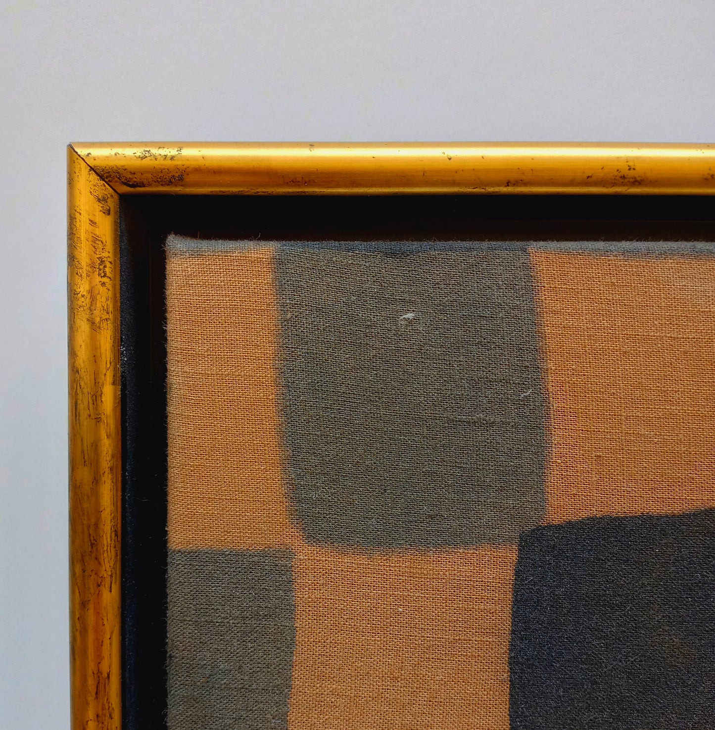 framed checker pattern textile