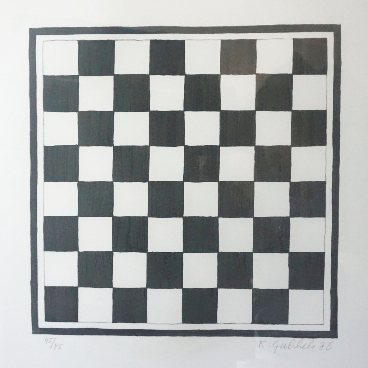 "Chess", lithograph