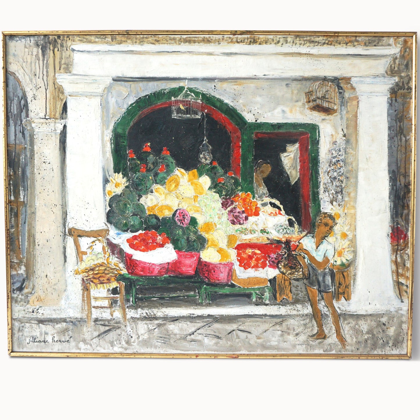 "Boutique à Corfou", oil painting