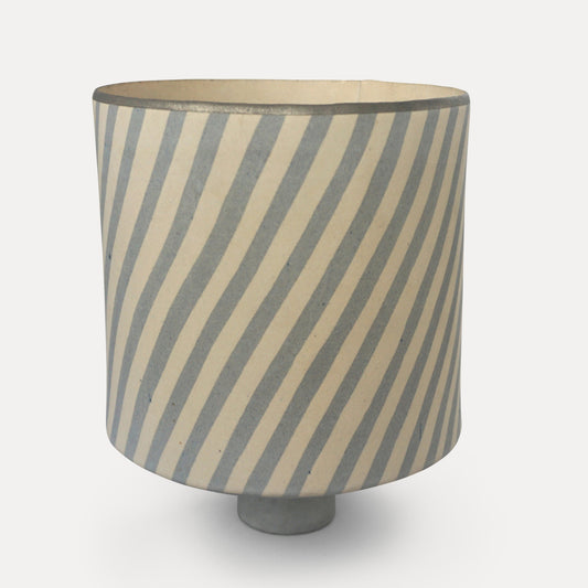 striped cylindric pot